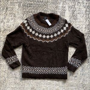 NWT J Crew Alpaca Wool Fair Isle Sweater